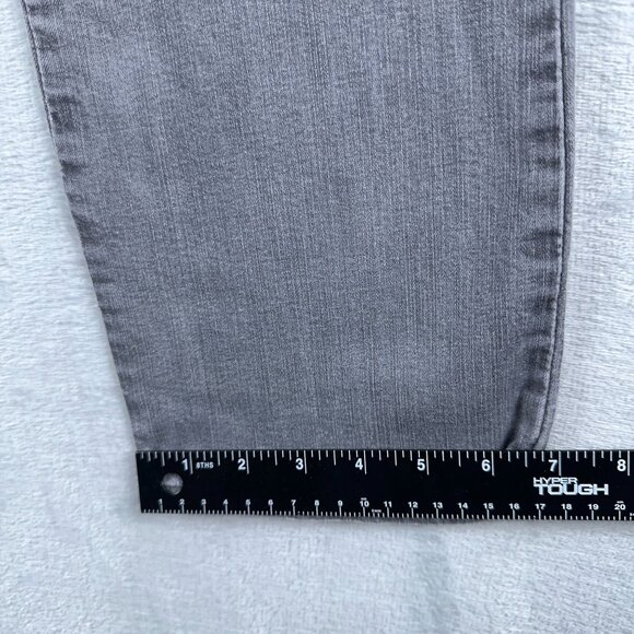 Lee Jeans Womens Size 12S Straight Leg Classic Fit Embroidered Back Pockets Gray - Picture 9 of 10